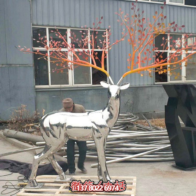 精致不銹鋼鏡面雕塑擺件，為您的園林景觀增添精彩