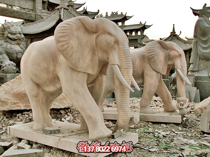 精美大理石石雕大象雕塑,美化戶外園林景區(qū) 精美大理石石雕大象雕塑,美化戶外園林景區(qū)