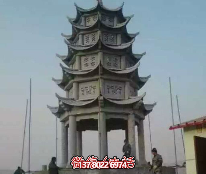 多層青石仿古塔涼亭，為你的寺院增添神秘氣息